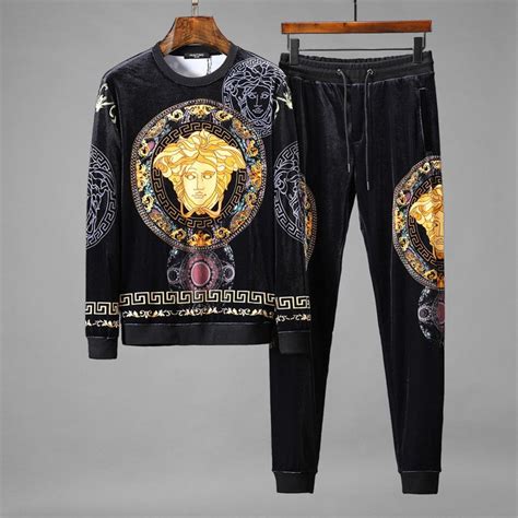 versace trainingsanzug gold|versace men's sweatsuit.